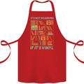 Its Not Hoarding Funny Vinyl Records Turntable Cotton Apron 100% Organic Red