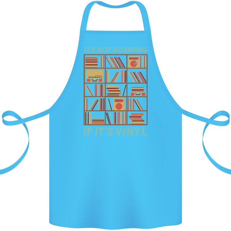 Its Not Hoarding Funny Vinyl Records Turntable Cotton Apron 100% Organic Turquoise