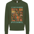 Its Not Hoarding Funny Vinyl Records Turntable Kids Sweatshirt Jumper Forest Green