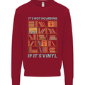 Its Not Hoarding Funny Vinyl Records Turntable Kids Sweatshirt Jumper Red