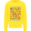 Its Not Hoarding Funny Vinyl Records Turntable Kids Sweatshirt Jumper Yellow