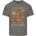 Its Not Hoarding Funny Vinyl Records Turntable Kids T-Shirt Childrens Charcoal