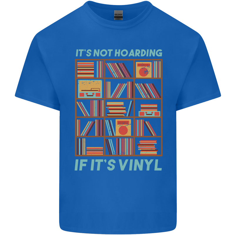 Its Not Hoarding Funny Vinyl Records Turntable Kids T-Shirt Childrens Royal Blue