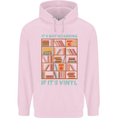 Its Not Hoarding Funny Vinyl Records Turntable Mens 80% Cotton Hoodie Light Pink