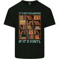 Its Not Hoarding Funny Vinyl Records Turntable Mens Cotton T-Shirt Tee Top Black