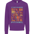 Its Not Hoarding Funny Vinyl Records Turntable Mens Sweatshirt Jumper Purple