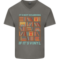 Its Not Hoarding Funny Vinyl Records Turntable Mens V-Neck Cotton T-Shirt Charcoal