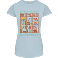 Its Not Hoarding Funny Vinyl Records Turntable Womens Petite Cut T-Shirt Light Blue