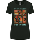 Its Not Hoarding Funny Vinyl Records Turntable Womens Wider Cut T-Shirt Black