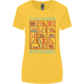 Its Not Hoarding Funny Vinyl Records Turntable Womens Wider Cut T-Shirt Yellow