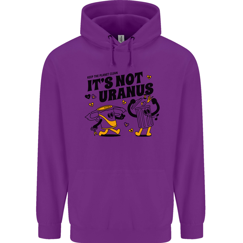 Its Not Uranus Funny Climate Change Childrens Kids Hoodie Purple