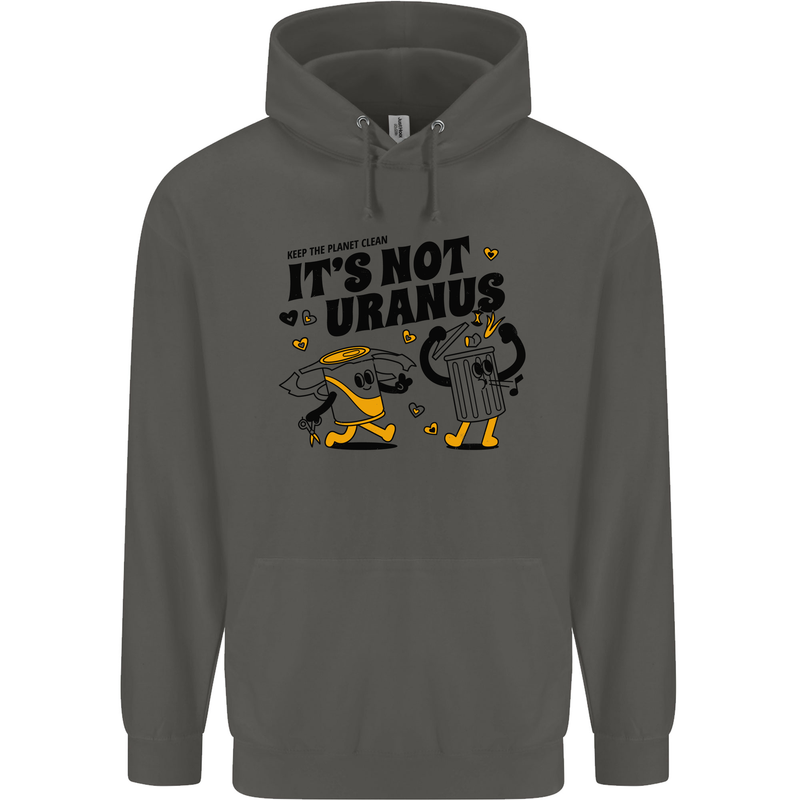 Its Not Uranus Funny Climate Change Childrens Kids Hoodie Storm Grey