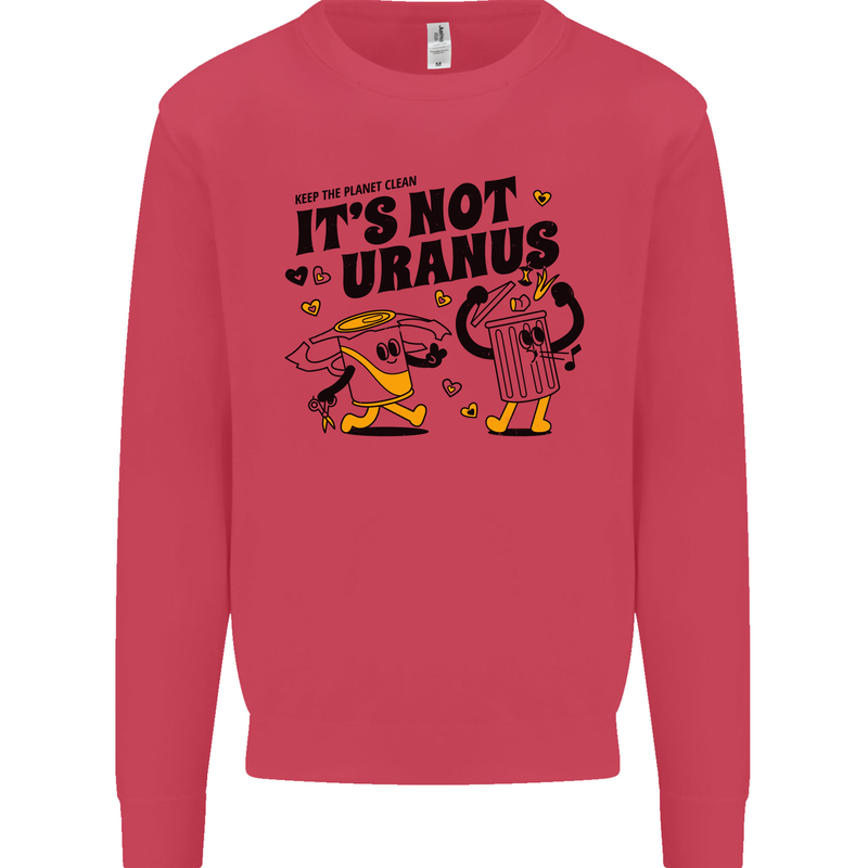Its Not Uranus Funny Climate Change Kids Sweatshirt Jumper Heliconia