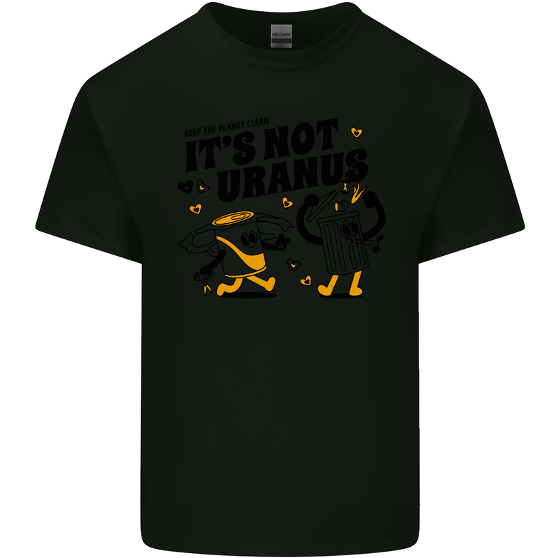 Its Not Uranus Funny Climate Change Kids T-Shirt Childrens Black