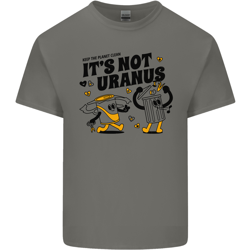 Its Not Uranus Funny Climate Change Kids T-Shirt Childrens Charcoal