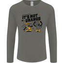 Its Not Uranus Funny Climate Change Mens Long Sleeve T-Shirt Charcoal