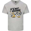 Its Not Uranus Funny Climate Change Mens V-Neck Cotton T-Shirt Sports Grey