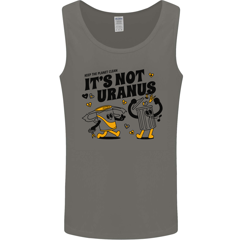 Its Not Uranus Funny Climate Change Mens Vest Tank Top Charcoal