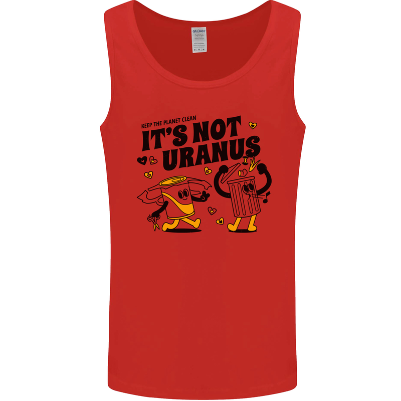 Its Not Uranus Funny Climate Change Mens Vest Tank Top Red