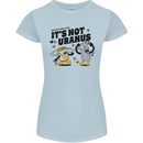 Its Not Uranus Funny Climate Change Womens Petite Cut T-Shirt Light Blue