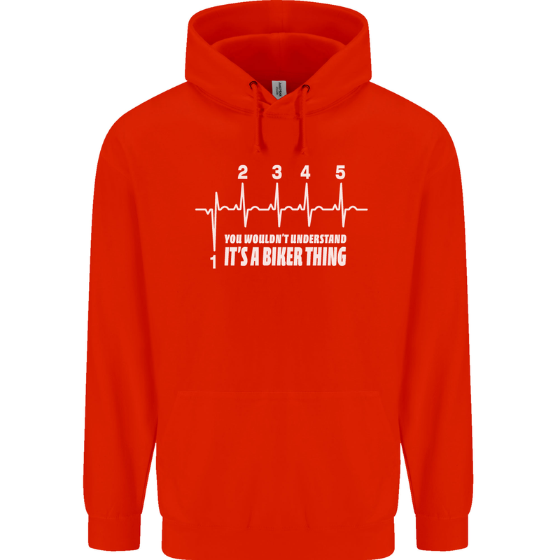 Its a Biker Thing Motorcycle Motorbike Childrens Kids Hoodie Bright Red