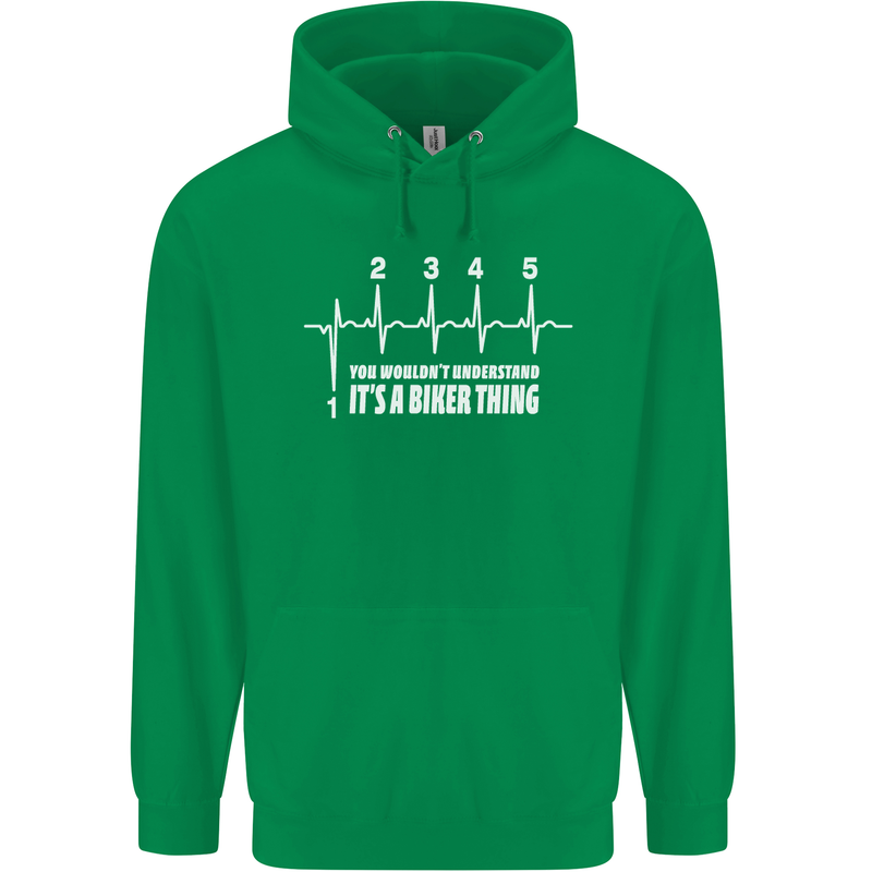 Its a Biker Thing Motorcycle Motorbike Childrens Kids Hoodie Irish Green