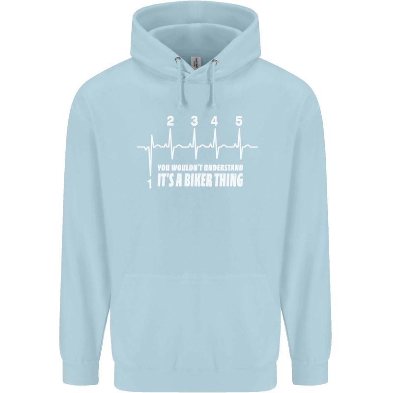 Its a Biker Thing Motorcycle Motorbike Childrens Kids Hoodie Light Blue