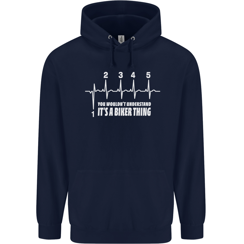 Its a Biker Thing Motorcycle Motorbike Childrens Kids Hoodie Navy Blue