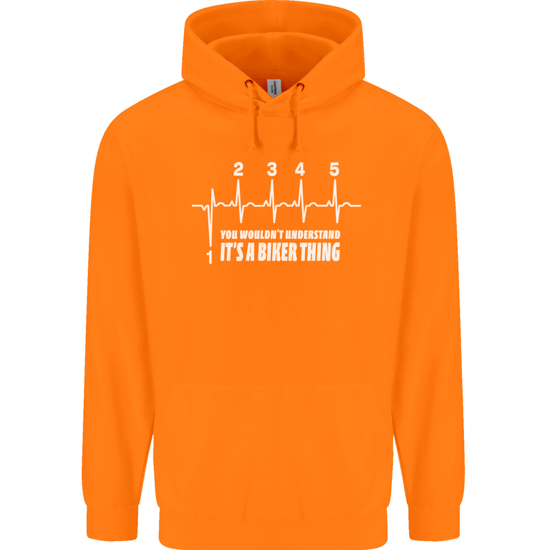 Its a Biker Thing Motorcycle Motorbike Childrens Kids Hoodie Orange