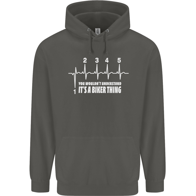 Its a Biker Thing Motorcycle Motorbike Childrens Kids Hoodie Storm Grey