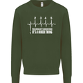 Its a Biker Thing Motorcycle Motorbike Kids Sweatshirt Jumper Forest Green