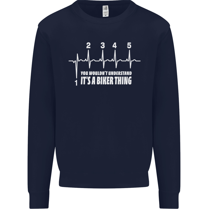 Its a Biker Thing Motorcycle Motorbike Kids Sweatshirt Jumper Navy Blue