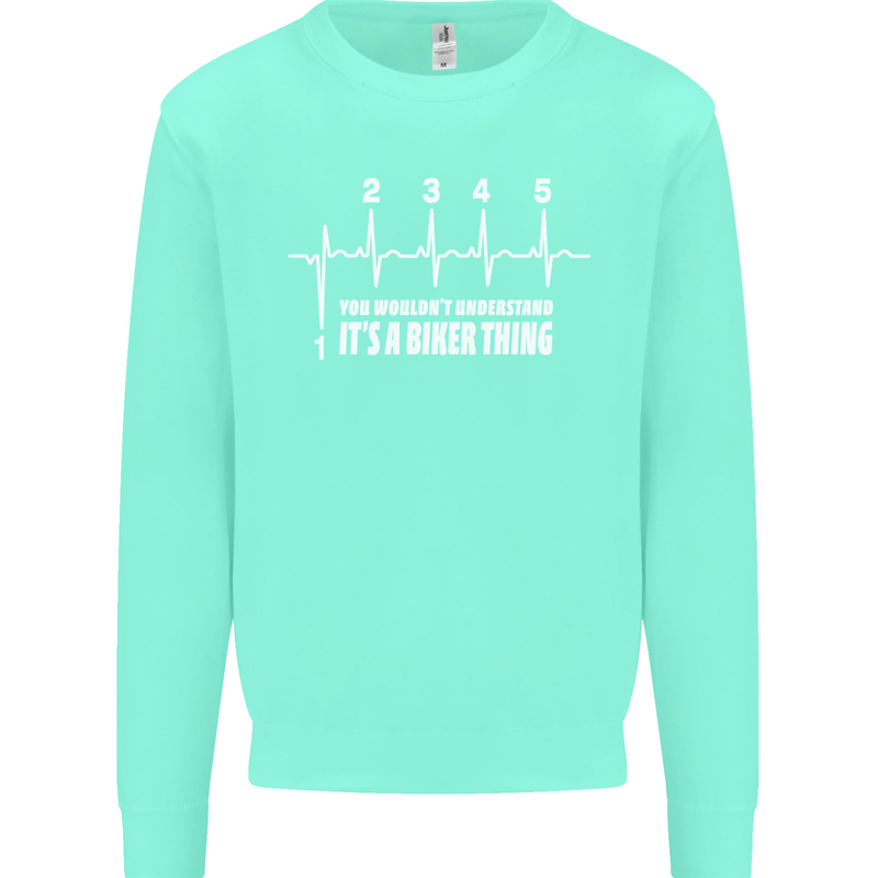 Its a Biker Thing Motorcycle Motorbike Kids Sweatshirt Jumper Peppermint