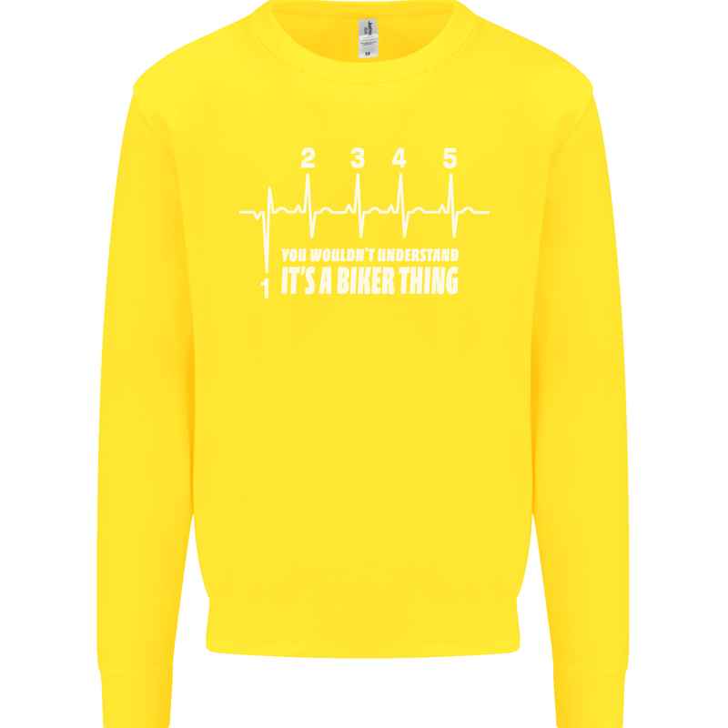 Its a Biker Thing Motorcycle Motorbike Kids Sweatshirt Jumper Yellow