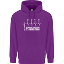 Its a Biker Thing Motorcycle Motorbike Mens 80% Cotton Hoodie Purple