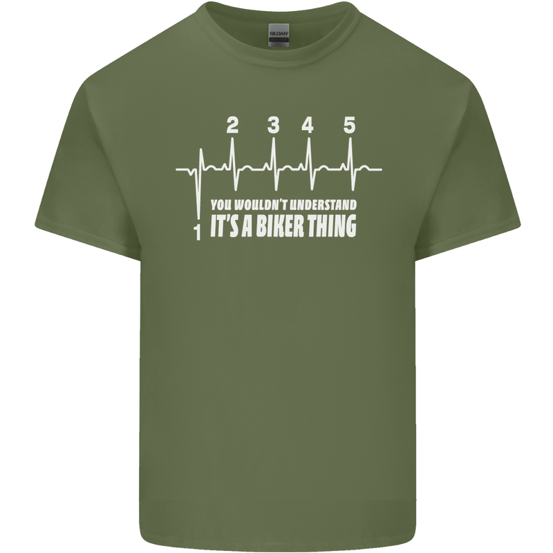 Its a Biker Thing Motorcycle Motorbike Mens Cotton T-Shirt Tee Top Military Green