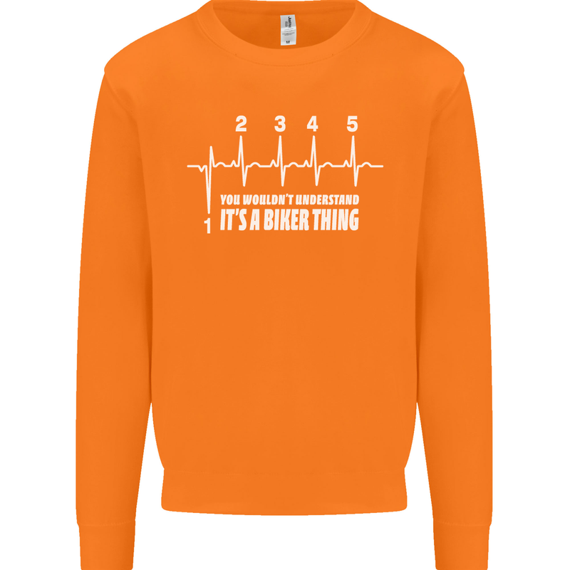 Its a Biker Thing Motorcycle Motorbike Mens Sweatshirt Jumper Orange