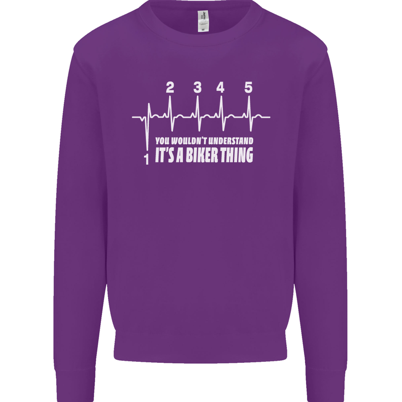 Its a Biker Thing Motorcycle Motorbike Mens Sweatshirt Jumper Purple