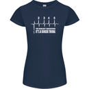 Its a Biker Thing Motorcycle Motorbike Womens Petite Cut T-Shirt Navy Blue