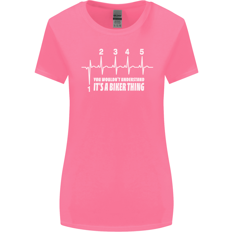Its a Biker Thing Motorcycle Motorbike Womens Wider Cut T-Shirt Azalea