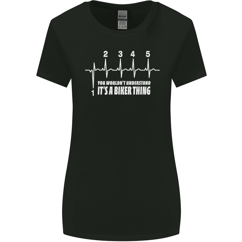 Its a Biker Thing Motorcycle Motorbike Womens Wider Cut T-Shirt Black