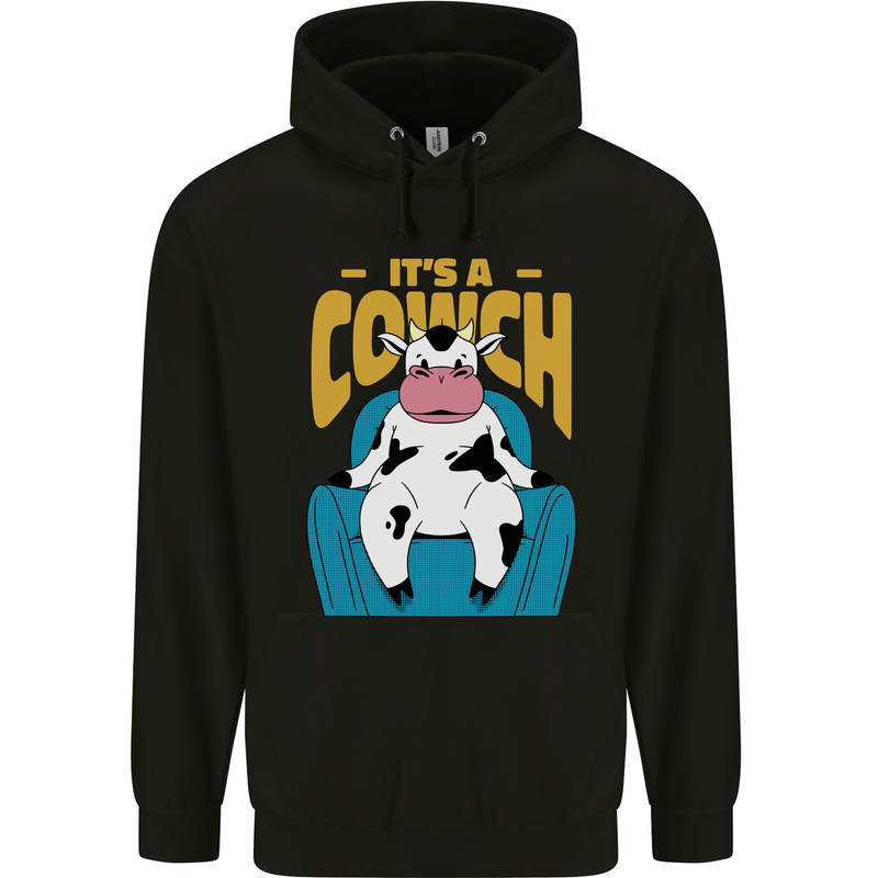 Its a Cowch Funny Cow Childrens Kids Hoodie Black