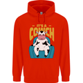 Its a Cowch Funny Cow Childrens Kids Hoodie Bright Red