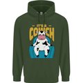 Its a Cowch Funny Cow Childrens Kids Hoodie Forest Green
