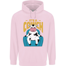 Its a Cowch Funny Cow Childrens Kids Hoodie Light Pink