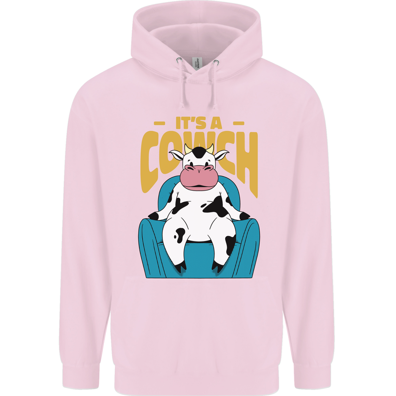 Its a Cowch Funny Cow Childrens Kids Hoodie Light Pink