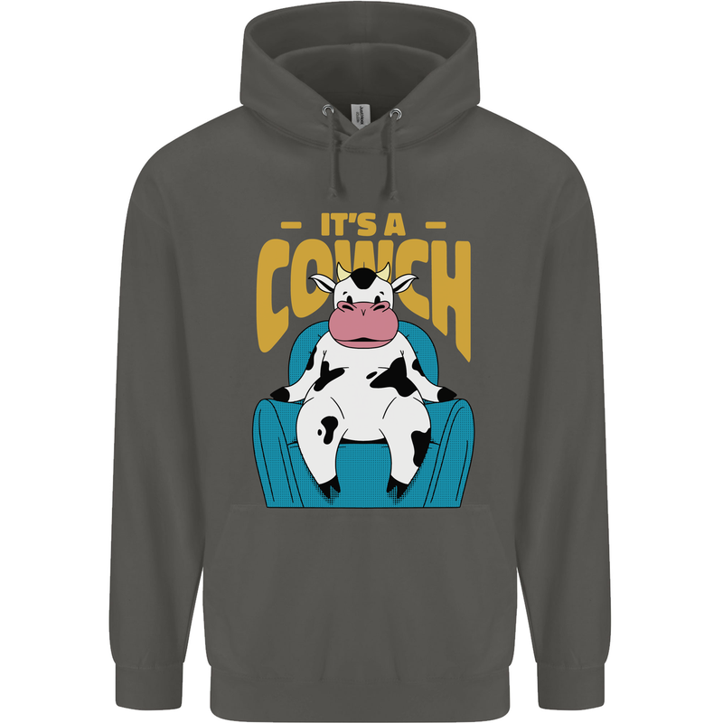 Its a Cowch Funny Cow Childrens Kids Hoodie Storm Grey