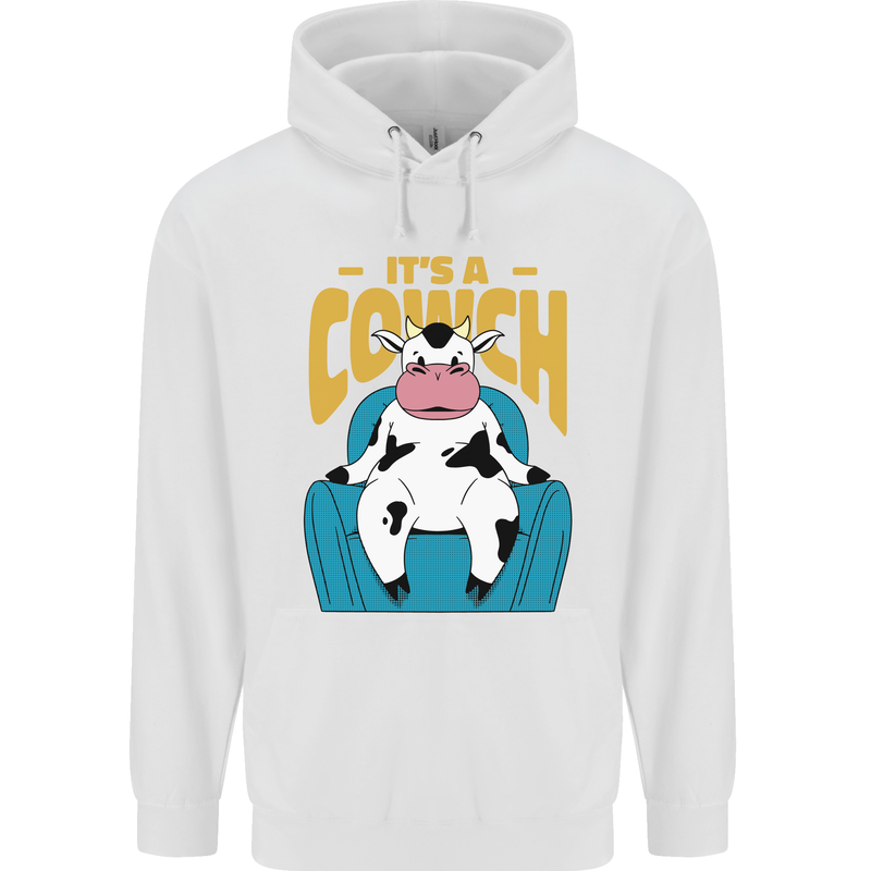 Its a Cowch Funny Cow Childrens Kids Hoodie White