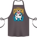 Its a Cowch Funny Cow Cotton Apron 100% Organic Dark Grey