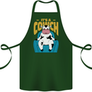 Its a Cowch Funny Cow Cotton Apron 100% Organic Forest Green